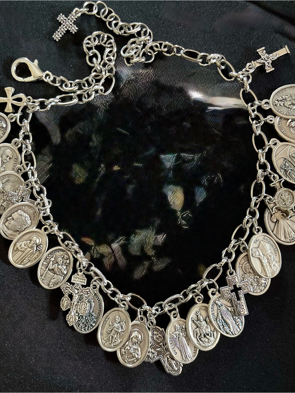 Catholic Charm Necklace Saints, Crosses - Picture 9 of 16